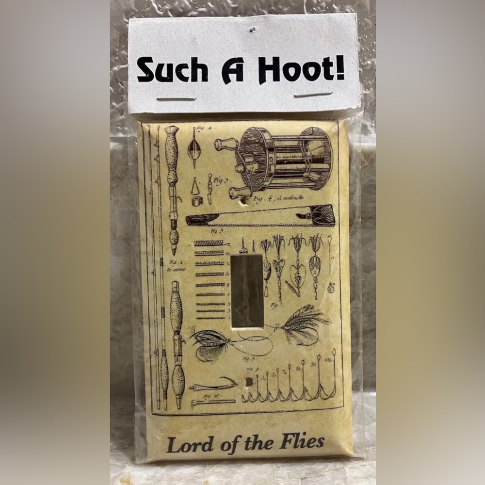 Lord Of The Flies Light Switch Plate Wall Outlet Cover Man Cave Fly Fishing Lure